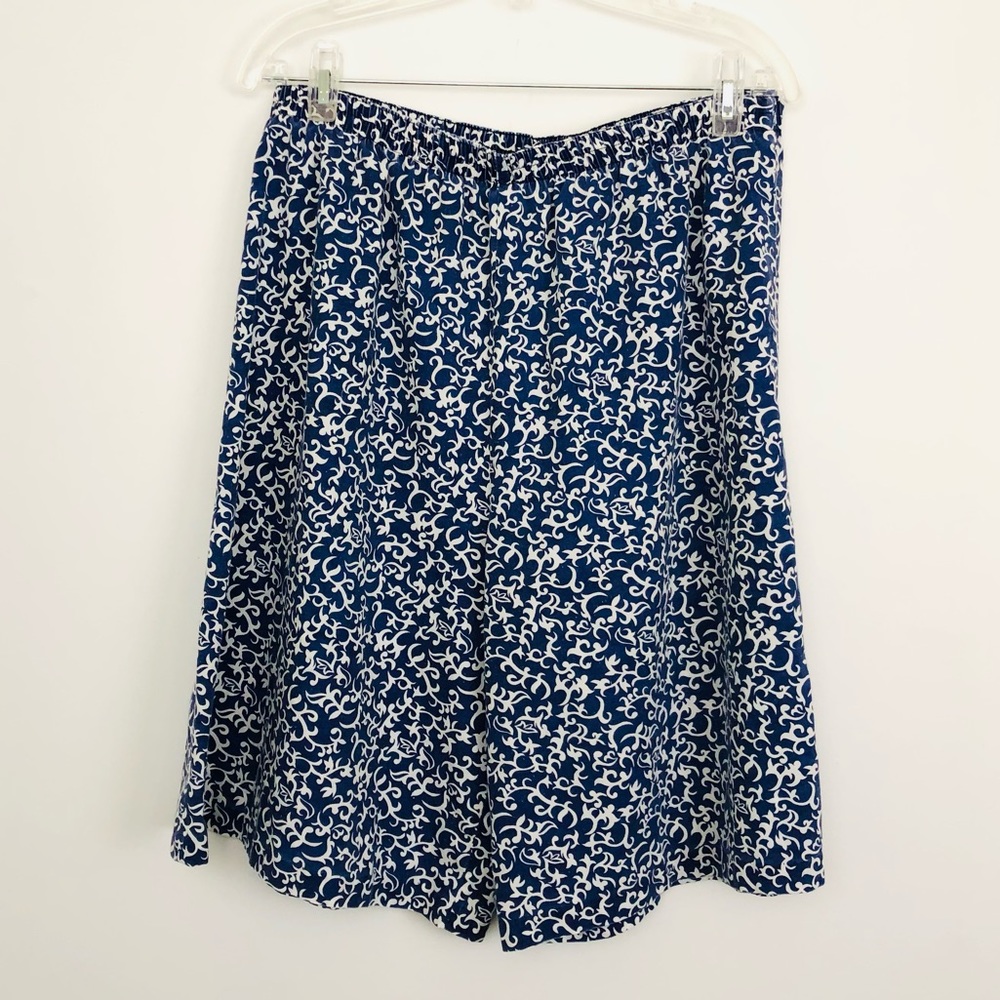 Vintage Blair Blue and White Culotte Shorts - Picture 5 of 8